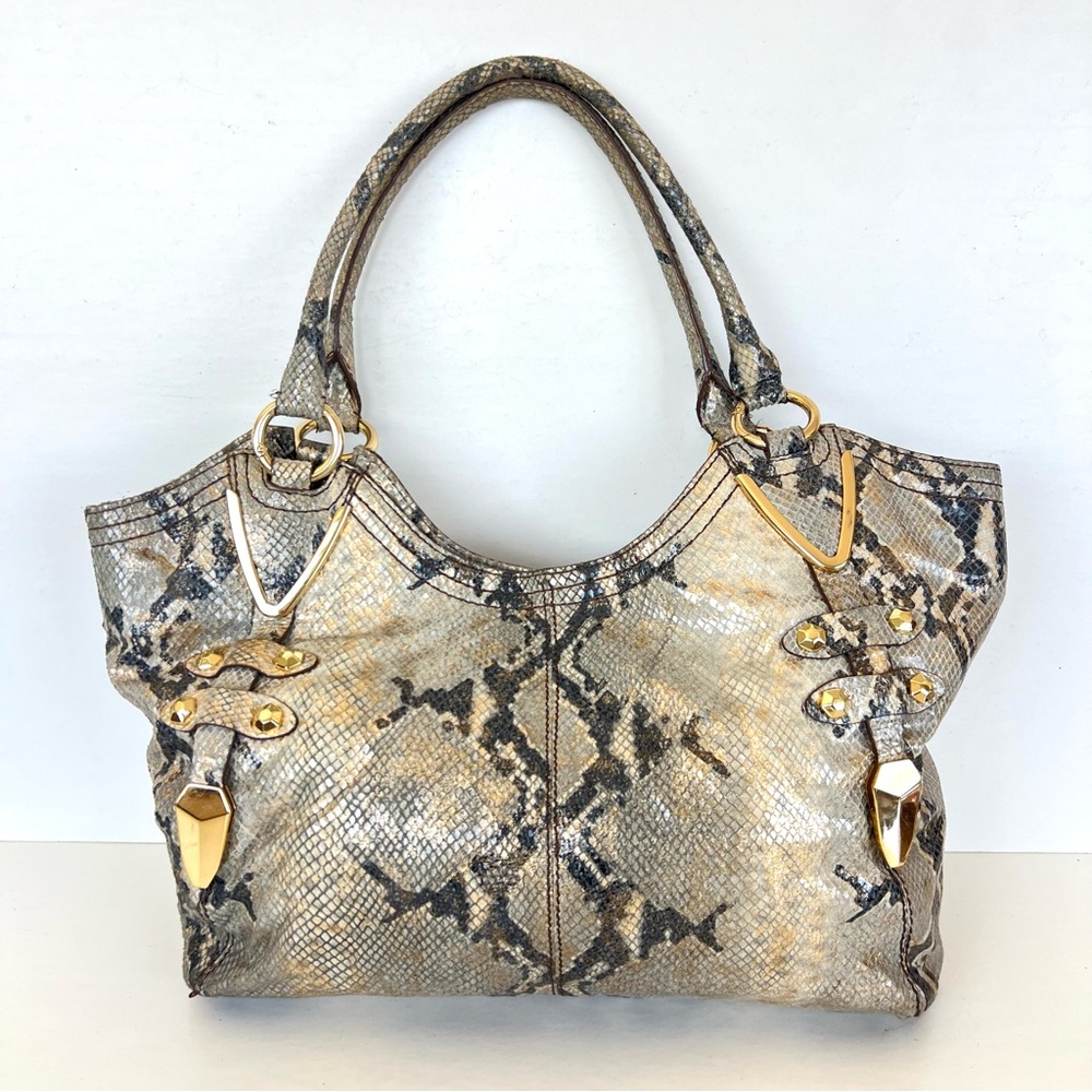 orYANY Snake Print Bag with Gold Accents - Picture 16 of 16